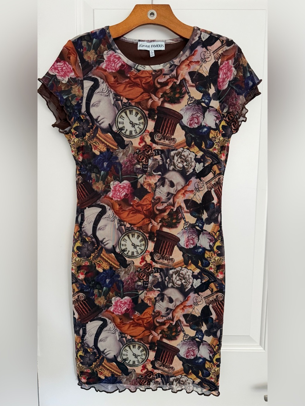 Almost Famous Multicolor Fun Print Midi Dress
